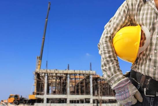 Professional banksman on construction site in London